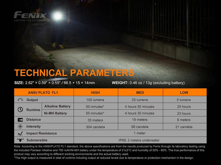 Fenix Torch E01 V2.0 100L