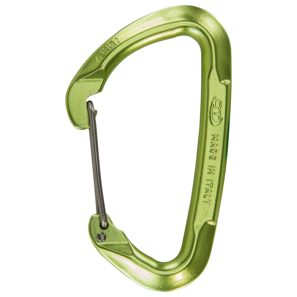 Climbing Technology Lime Wiregate Carabiner Straightgate