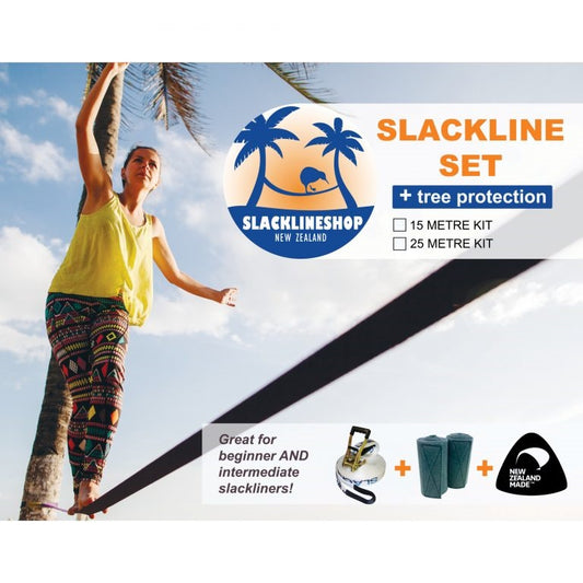 Slacklineshop Slackline Set 15m or 25m